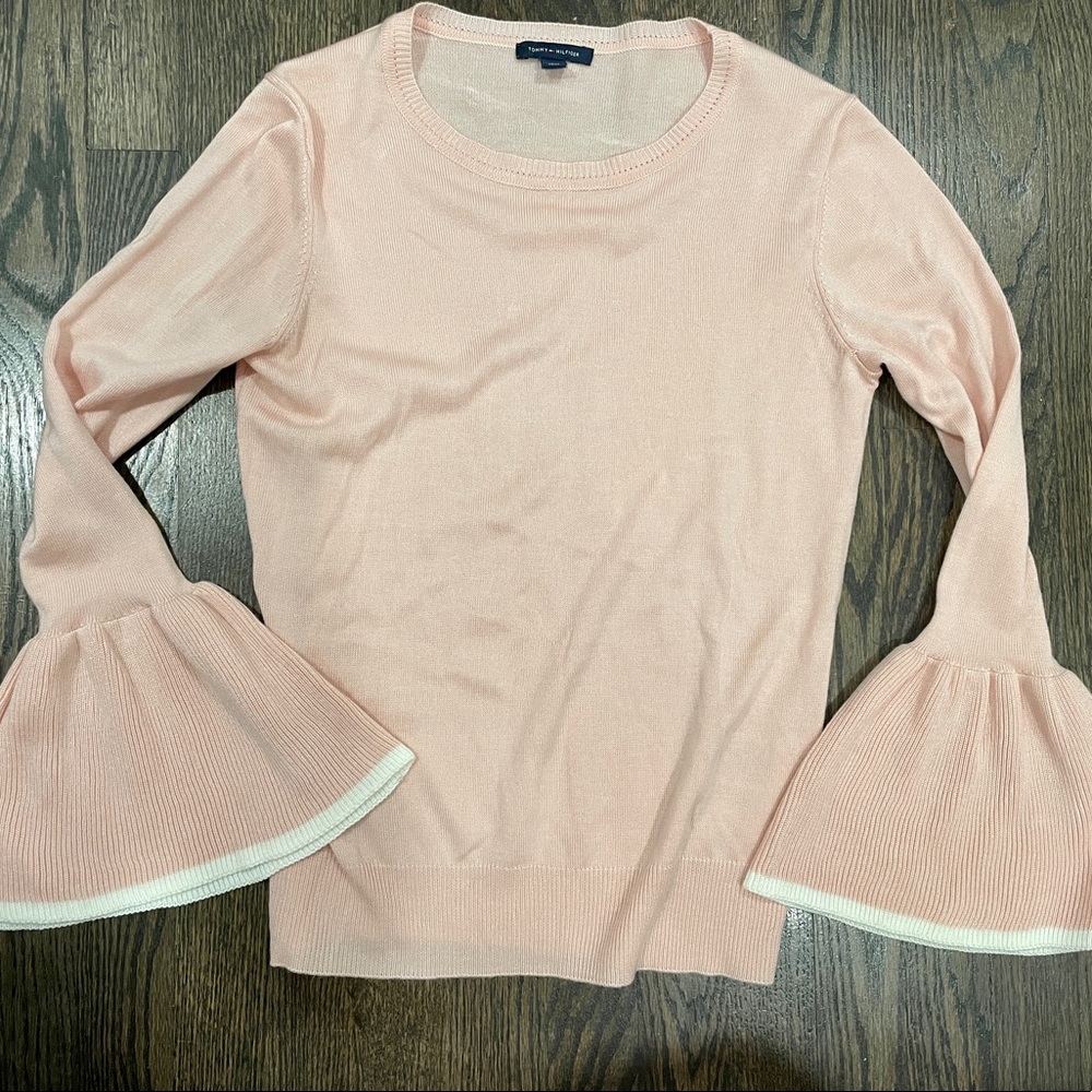 Tommy Hilfiger Womens Casual Lightweight Pullover Sweater Pink (Size S)